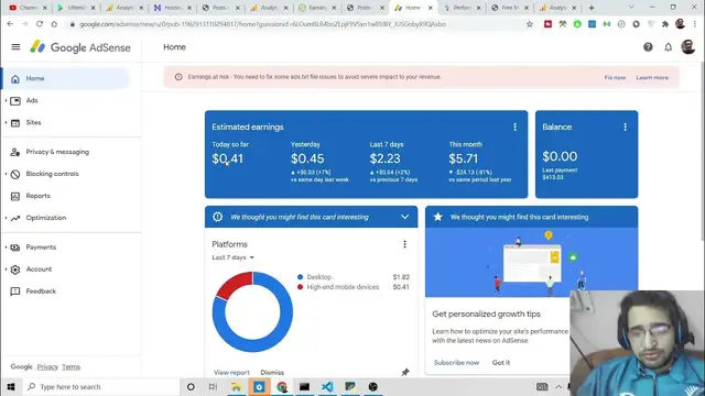 Video thumbnail for My Google Adsense CPC Earning Rates For Each Country For My Tool Website in November 2021