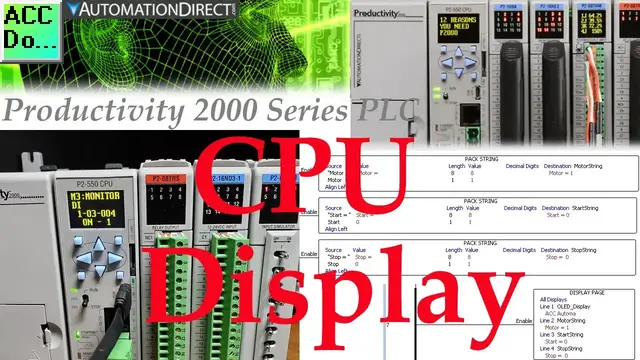 Video thumbnail for Productivity 2000 Series PLC CPU Display