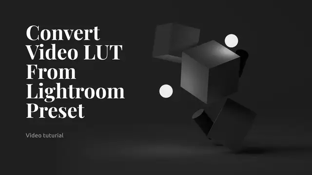 Video thumbnail for How to Generate CUBE LUT From XMP / DNG Preset