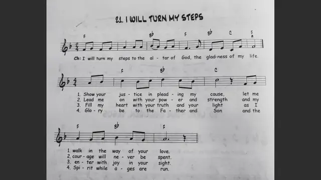 Video thumbnail for I Will Turn My Steps - Catholic Mass Song Sheet Music