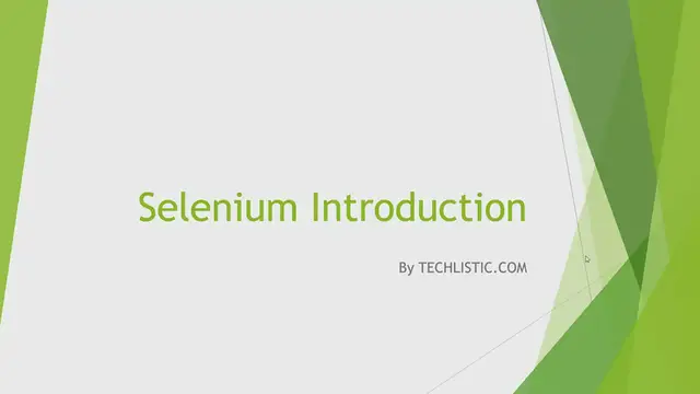 'Video thumbnail for What is Selenium? Why Devs take the name Selenium? | TECHLISTIC.COM'
