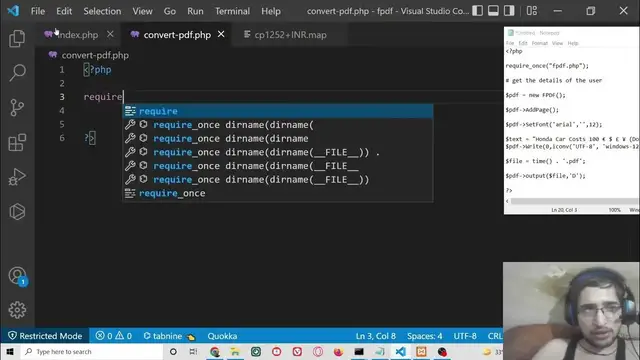 Video thumbnail for PHP 7 FPDF iconv() Script to Insert $ ,€, £, ¥ Currency Sign in PDF Document