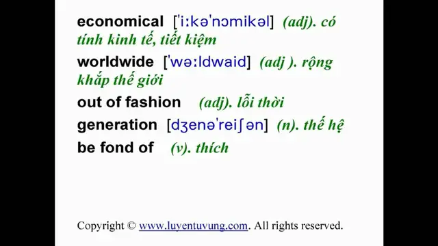 Video thumbnail for Learn English Vocabulary - Grade 9 - Unit 02 - Lesson 04