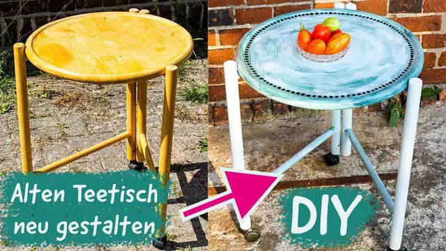Video thumbnail for Upcycling - Alten Teetisch mit Ölfarbe von Remmers bemalen