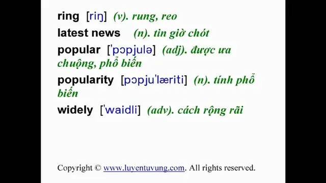 Video thumbnail for Learn English Vocabulary - Grade 9 - Unit 05 - Lesson 01