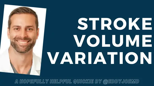 Video thumbnail for SVV Stroke Volume Variation