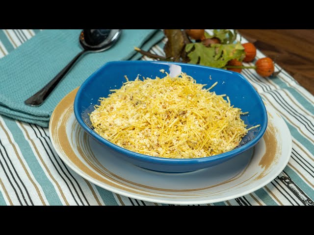 Video thumbnail for Farofa de Cebola com Batata Palha Simples e Crocante