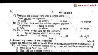 Video thumbnail for 12th English Second Revision Question Paper 2019-20 | Ramnad District | 2nd Revision Full Portion