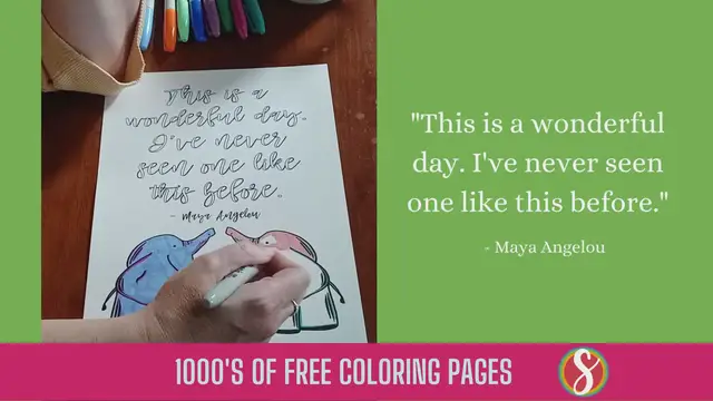 Video thumbnail for Maya Angelou Quote Coloring Page