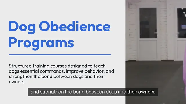 Video thumbnail for Dog Obedience Programs