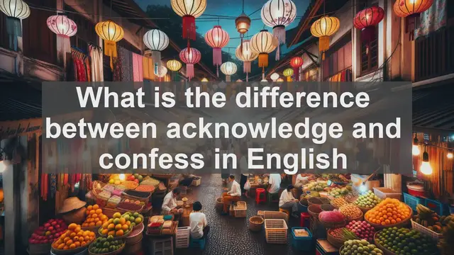 Video thumbnail for What is the difference between acknowledge and confess in English?
