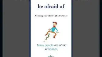 Video thumbnail for "Be afraid of" meaning | "be afraid of" in a sentence | Common English Idioms #shorts