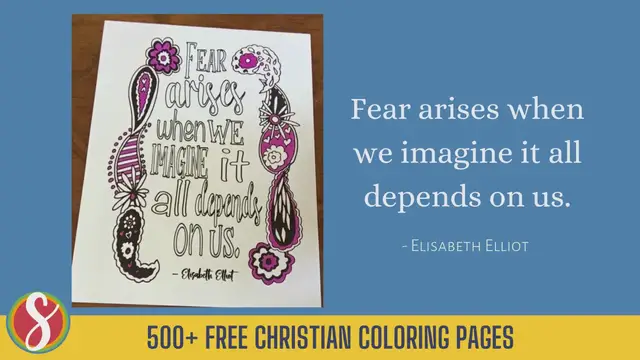 Video thumbnail for Fear Quote Coloring Page