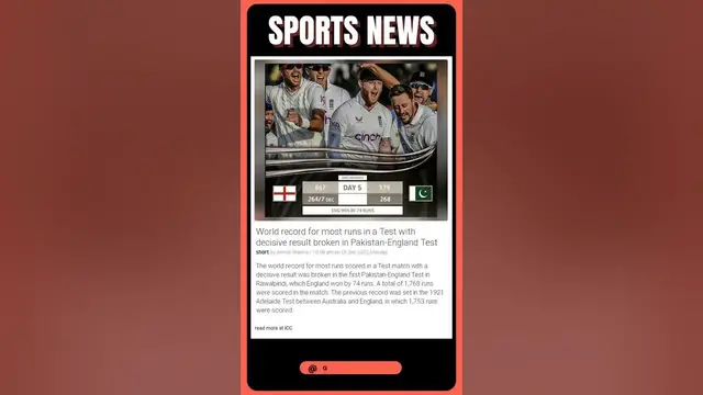Video thumbnail for World record for most runs in a Test with decisive result broken in Pakistan England Test