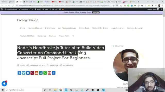 Video thumbnail for Build a Video Converter in Node.js & Express Using Handbrake.js Encoding Library in Browser