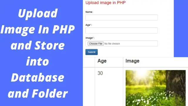 Video thumbnail for Upload image in PHP and display
