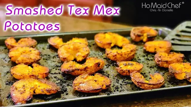 Video thumbnail for Smashed Tex Mex Potatoes | Dining In With Danielle
