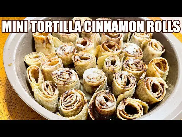 'Video thumbnail for MINI TORTILLA CINNAMON ROLLS Super Easy Cinnamon Roll Recipe'