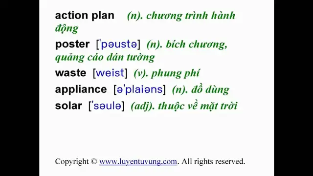 Video thumbnail for Learn English Vocabulary - Grade 9 - Unit 07 - Lesson 01
