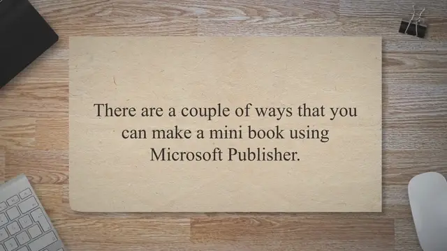 Video thumbnail for Learn How to Make a Mini Book in Publisher