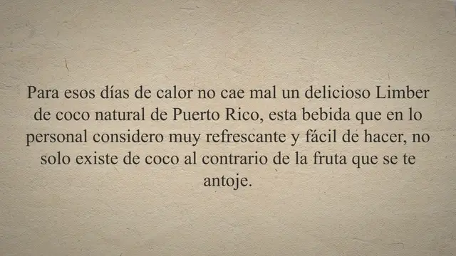 Video thumbnail for Limber de Coco Puertorriqueño 【Cremoso】