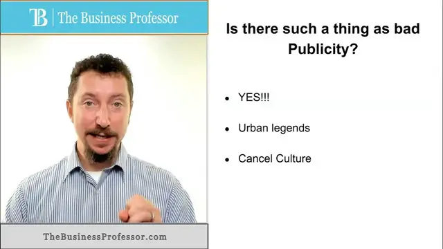 Video thumbnail for Marketing - Is there Bad Publicity?