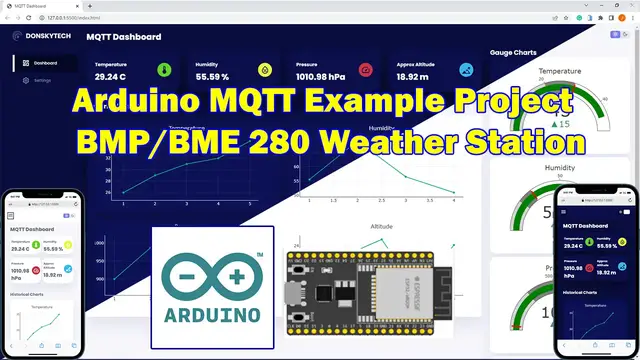 Video thumbnail for Arduino MQTT Example Project - BMP/BME 280 Weather Station