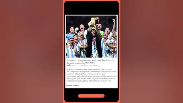 Video thumbnail for Latest Information | Juan Martin Del Potro Celebrates Argentina's 2022 World Cup Win! | #shorts