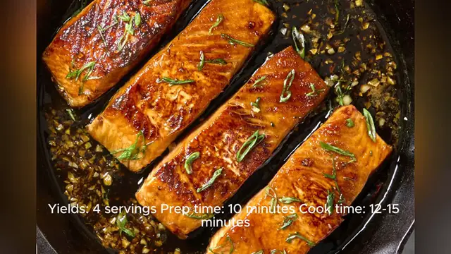 Video thumbnail for honey salmon recipe