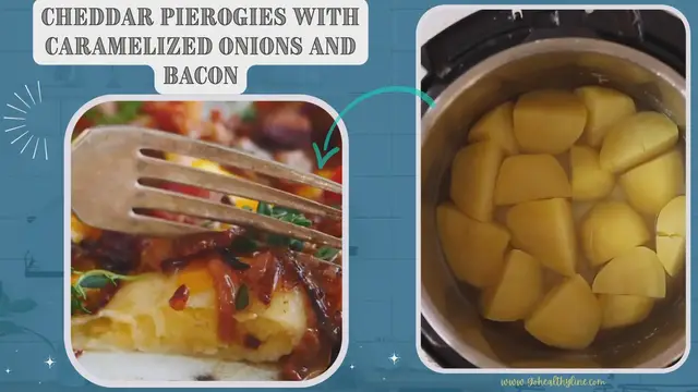 'Video thumbnail for Cheddar Pierogies with Caramelized Onions and Bacon'