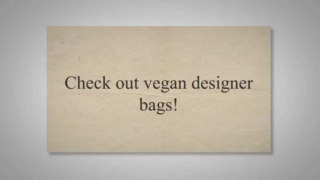 'Video thumbnail for 15 Vegan Designer Bags Where Luxury Fashion Meets Compassion'