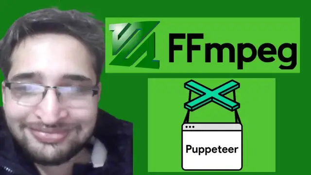 Video thumbnail for Node.js Puppeteer Project to Record Screen and Save it as MP4 Video File Using FFMPEG Library [LIVE[