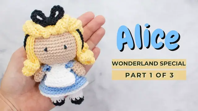 Video thumbnail for Alice crochet amigurumi doll pattern. How to crochet a doll video tutorial PART 1