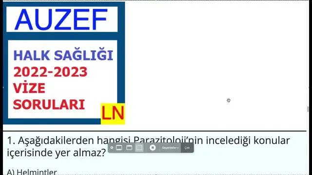 Video thumbnail for Halk Sağlığı 2022 Vize Soruları