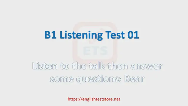 Video thumbnail for English B1 Listening Practice Test 01