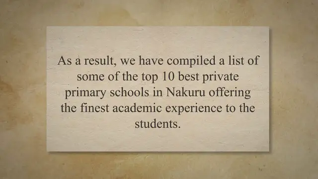 'Video thumbnail for Top 10 Best Private Primary Schools in Nakuru'