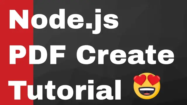 Video thumbnail for How to Create PDF Files in Node.js Using HummusJS Library in Node
