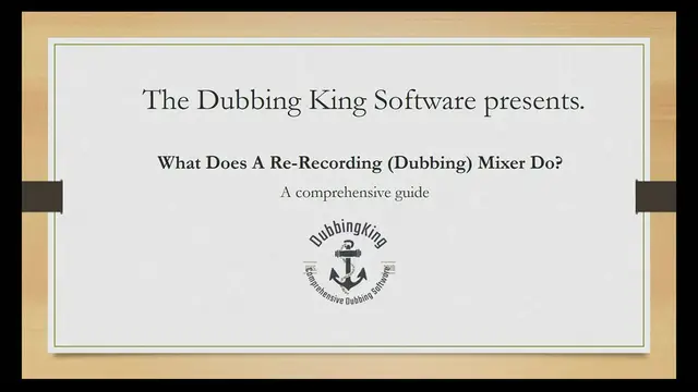 Video thumbnail for What Does A Re-Recording (Dubbing) Mixer (Film and TV) Do? (Case Study)