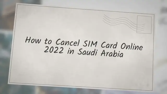 'Video thumbnail for How to Cancel SIM Card Online 2022 in Saudi Arabia'