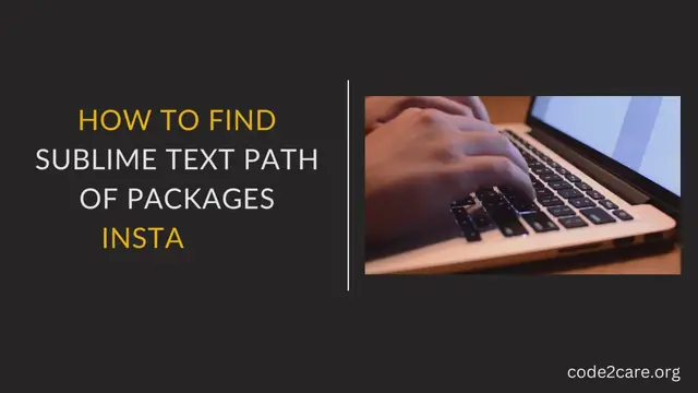 Video thumbnail for How to find Sublime Text path of packages installed
