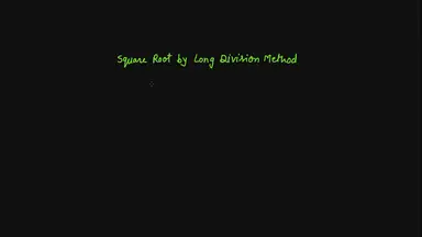 'Video thumbnail for Square Root by Long Division method'