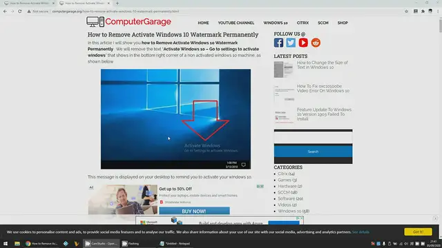 'Video thumbnail for How to Remove Activate Windows 10 Watermark'