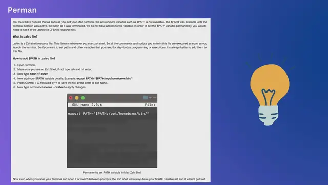 Video thumbnail for Permanently set $PATH variable in Mac Zsh shell