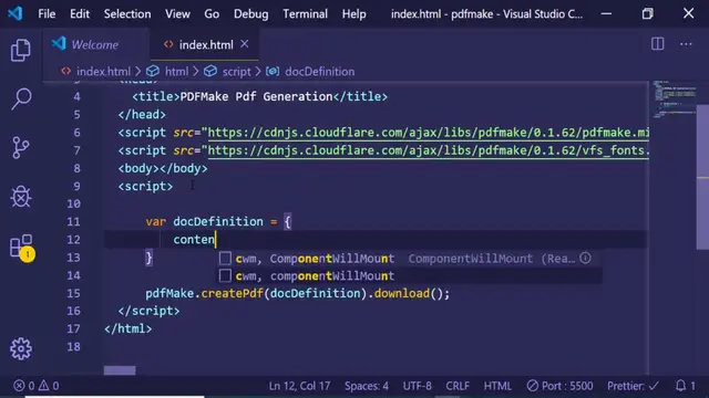 Video thumbnail for Generate PDF Documents on Client Side with PDFMake in Javascript
