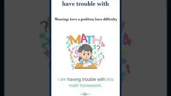 Video thumbnail for Have trouble with meaning | have trouble with sentences | Common English Idioms #shorts
