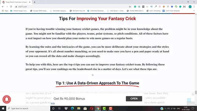 Video thumbnail for Dream11 Strategy to Win Grand League and Small League