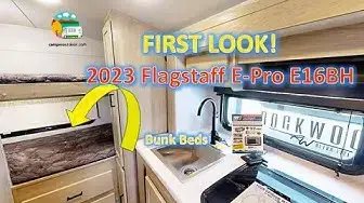Video thumbnail for Walkthrough Video 2023 Flagstaff E-Pro E16BH Bunkhouse Travel Trailer