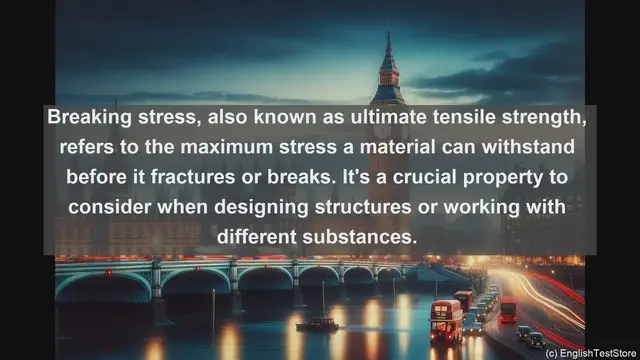 Video thumbnail for Breaking stress in science  definition and examples