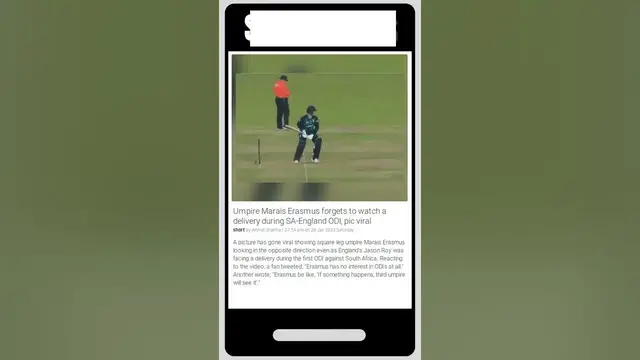 'Video thumbnail for Sports News | Umpire's Forgetful Moment Goes Viral in South Africa-England ODI! | #shorts #sports'