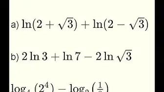 Video thumbnail for Simplify Logarithmic  Expressions